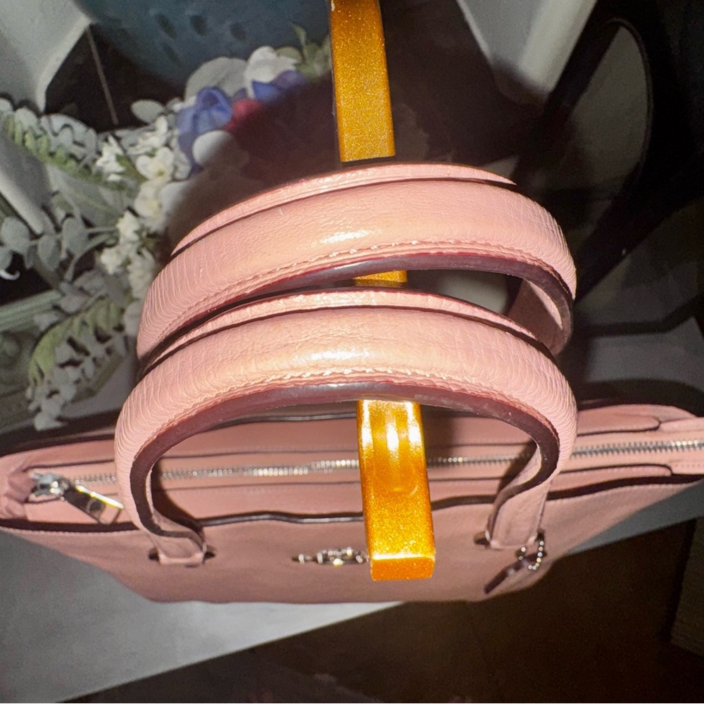 Coach Pink Tote Shoulder Bag Soft Pebble Leather 2018 #F48637 - EUC - Picture 14 of 16